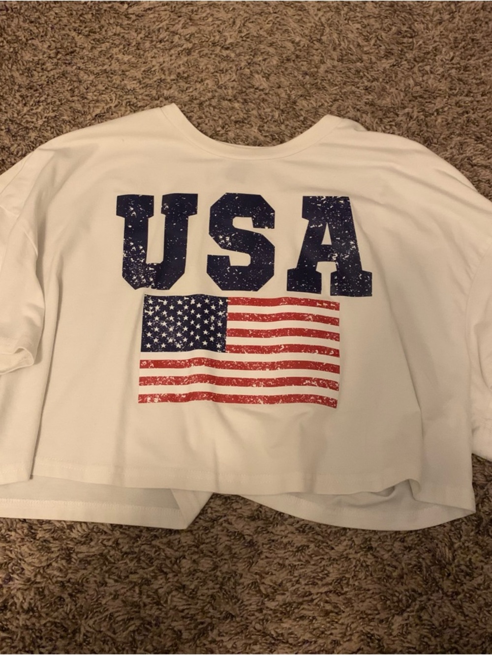 SHEIN White Crewneck Tee with Black Brand Tag